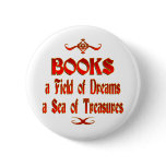Books Dreams and Treasures Button
