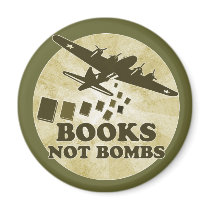 Books not Bombs Fridge Magnets
