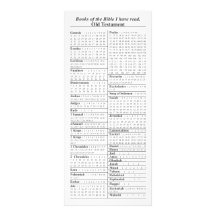 Books of the Bible check off list Rack Cards
