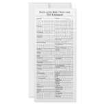 Books of the Bible check off list rack cards