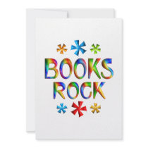 BOOKS ROCK PERSONALIZED INVITATIONS