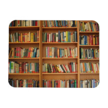 Bookshelf background rectangle magnet