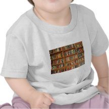 Bookshelf background t-shirts