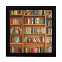 Bookshelf background trinket box