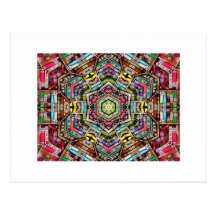 Bookshelf Kaleidoscope Post Cards