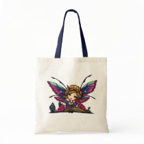 Bookworm Library Reading Book Fairy Fantasy Art Bag