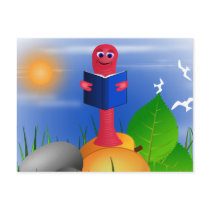 Bookworm Postcard