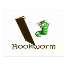 Bookworm T-shirts and Gifts. Post Card