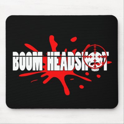Boom   Headshot Mousepad by GrungeFactory