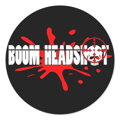 Boom   Headshot Sticker by GrungeFactory