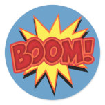 Boom! Round Stickers