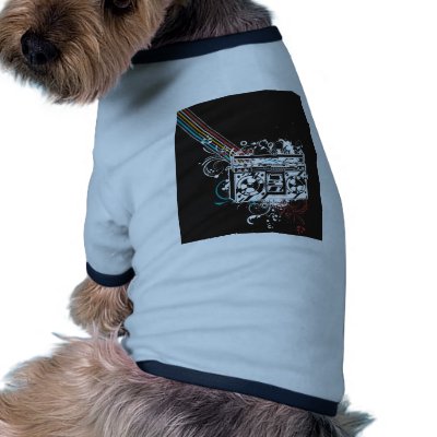 Boombox Boom Box Ghetto Blaster Jambox Doggie Tee Shirt by fotoshoppe