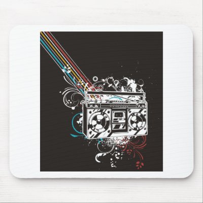 Boombox Boom Box Ghetto Blaster Jambox Mousepad by fotoshoppe