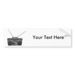 Boombox Ghetto Blaster Jambox Radio Cassette bumper stickers