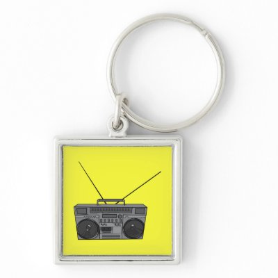 Boombox Ghetto Blaster Jambox Radio Cassette Keychain by goodnewsgifts