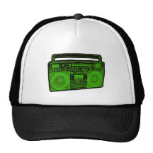 boombox ghetto blaster radio trucker hats