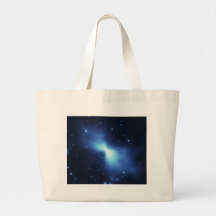 Boomerang nebula in space canvas bags