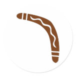 Boomerang Round Sticker