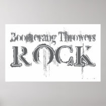 Boomerang Throwers Rock Print