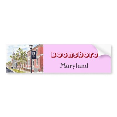 'Boonsboro' Bumper Sticker by picklelillysdad