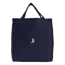 Boot Embroidered Tote Bags