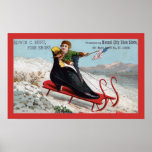 Boot Sled for Burts Shoes (red) posters