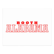 Booth, Alabama City Design Post Card