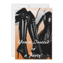 Boots and Corset Fetish Art Invitation