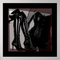 Boots and Corset Fetish Art Poster