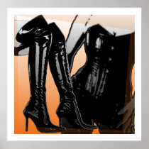 Boots and Corset Fetish Art Poster