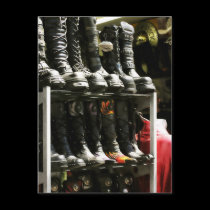Boots Galore at Camden Markets, London Postcard