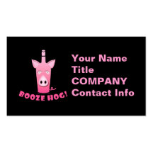 BOOZE HOG BUSINESS CARD - GIFT TAGS