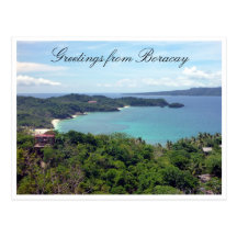 boracay island greetings postcards