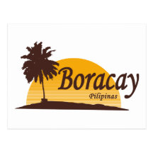 Boracay white postcard