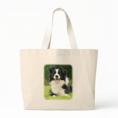 Border Collie 9A014D-14 Bags by TraffordPhotos
