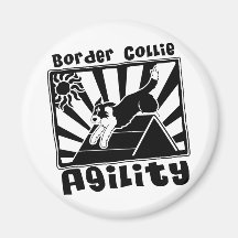 Border Collie Agility A-Frame Refrigerator Magnet