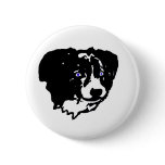 Border collie art: black/white, blue eyes