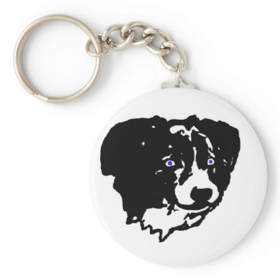 Border collie art: black/white, blue eyes by eyecontact