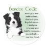 Border Collie Art Gifts Round Sticker