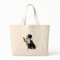 border collie tote bag