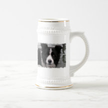 Border Collie Beer Stein Mug