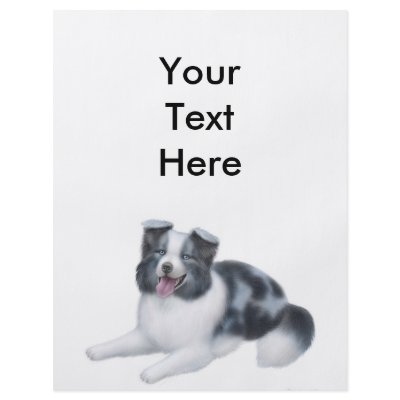 Border Collie Blue Merle Flyer by twopurringcats