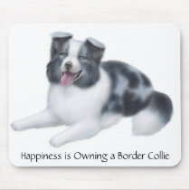 Border Collie Blue Merle Mousepad