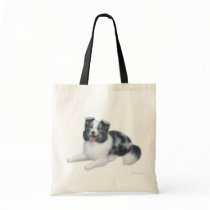 Border Collie Blue Merle Tote Bag