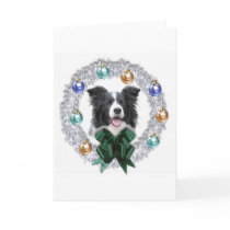 Border Collie Christmas Card