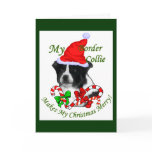 Border Collie Christmas Gifts Card