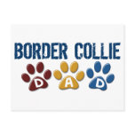 BORDER COLLIE DAD Paw Print Post Cards