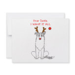 Border Collie Dear Santa Custom Invitations
