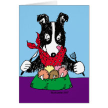 Border Collie Dinner Card