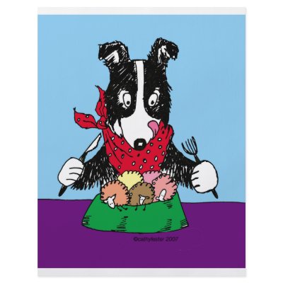 Border Collie Dinner Personalized Flyer by cathylester